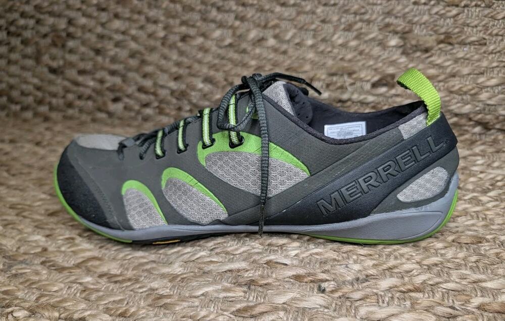 Merrell Barefoot True Glove Men's Running Trail Shoes Gray Deep Olive Size 13